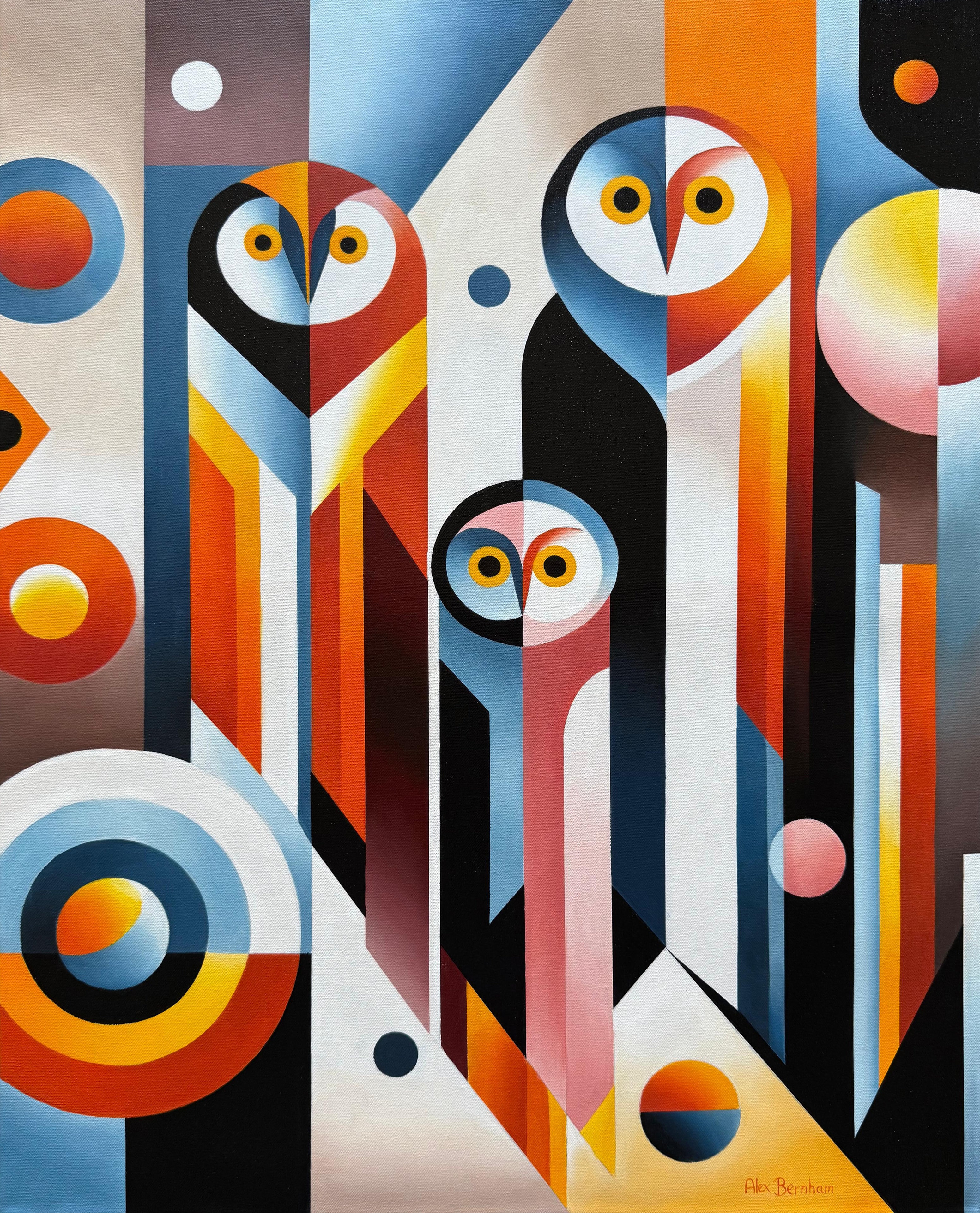 Mildly Alarmed Owls No. 3